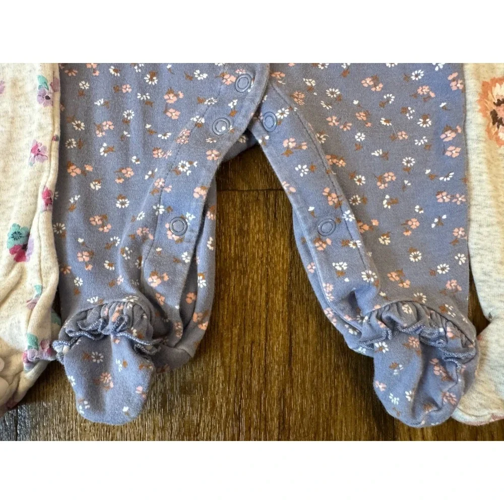 Carters Sleepers Girl 3 Months Lot Rompers Outfits Sleep N Plays Bundle Cat